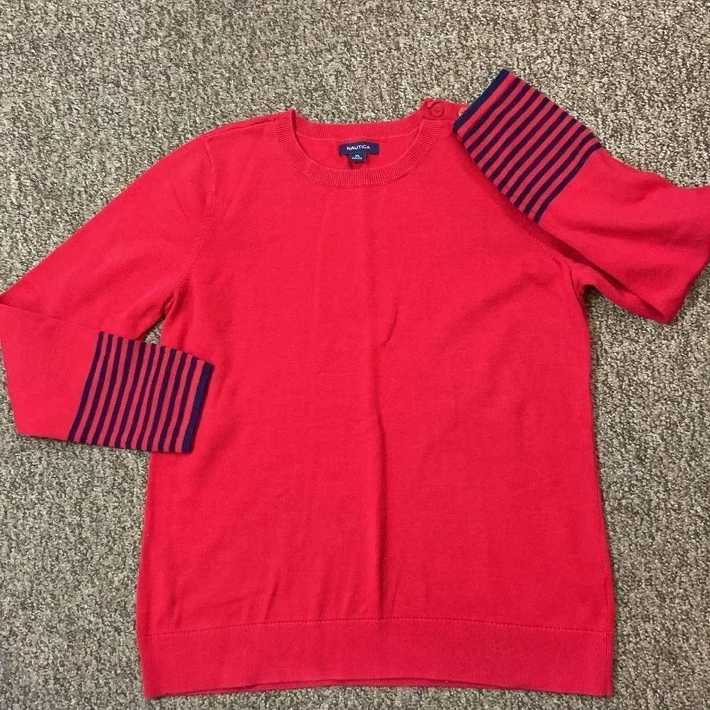 NAUTICA WOMEN RED BLOUSE SIZE XL